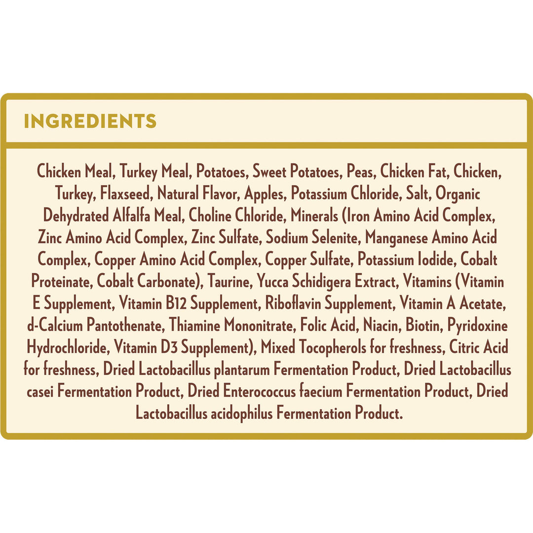 Natural Grain Free Dry Kibble, Wholesome and Healthy Dog Food, Chicken and Turkey Recipe - 25 LB Bag