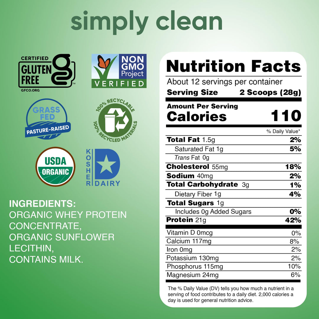tera&#39;s Simply Organic whey Protein Powder, Plai