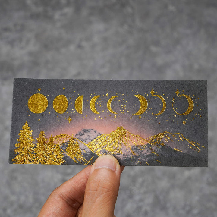 Celestial Black Gold Foil Stickers Set (60 Pieces) - Decorative Planet Moon Space Galaxy Astronomy Planner Sticker for Scrapbooking Bullet Journaling Junk Journal DIY Art Crafts Album Calendars