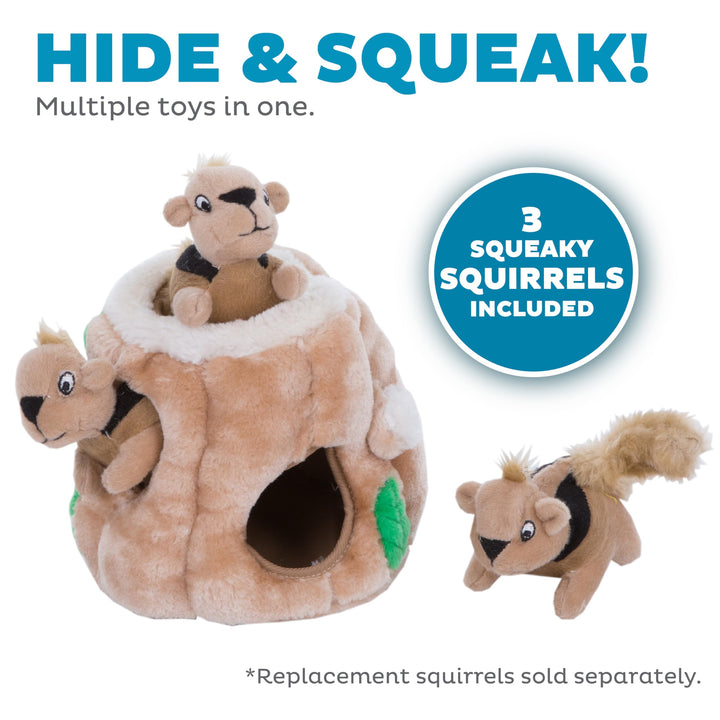 Hide A Squirrel Plush Dog Toy Puzzle, Small
