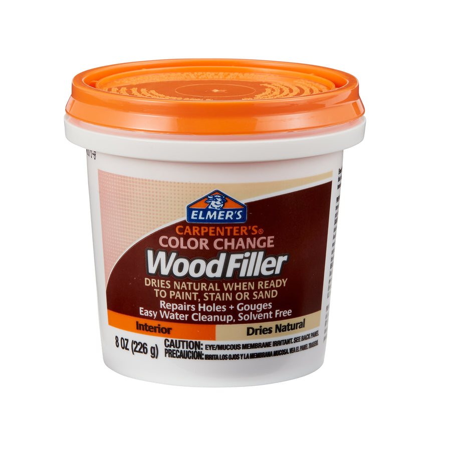 E913 Carpenter's Color Change Wood Filler, 8-Ounce, Natural