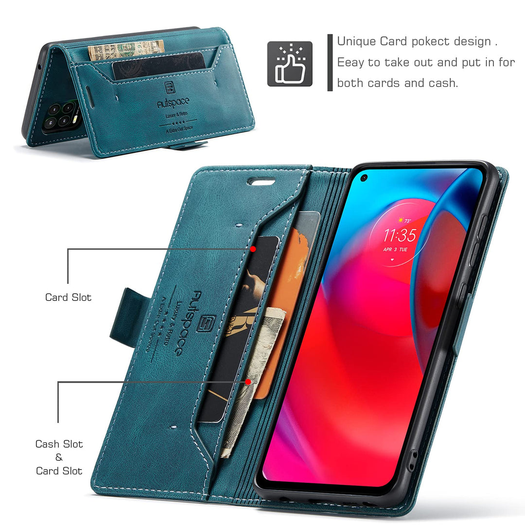 HAII Case for Moto G Stylus 5G 2021,PU Leather Folio Fl