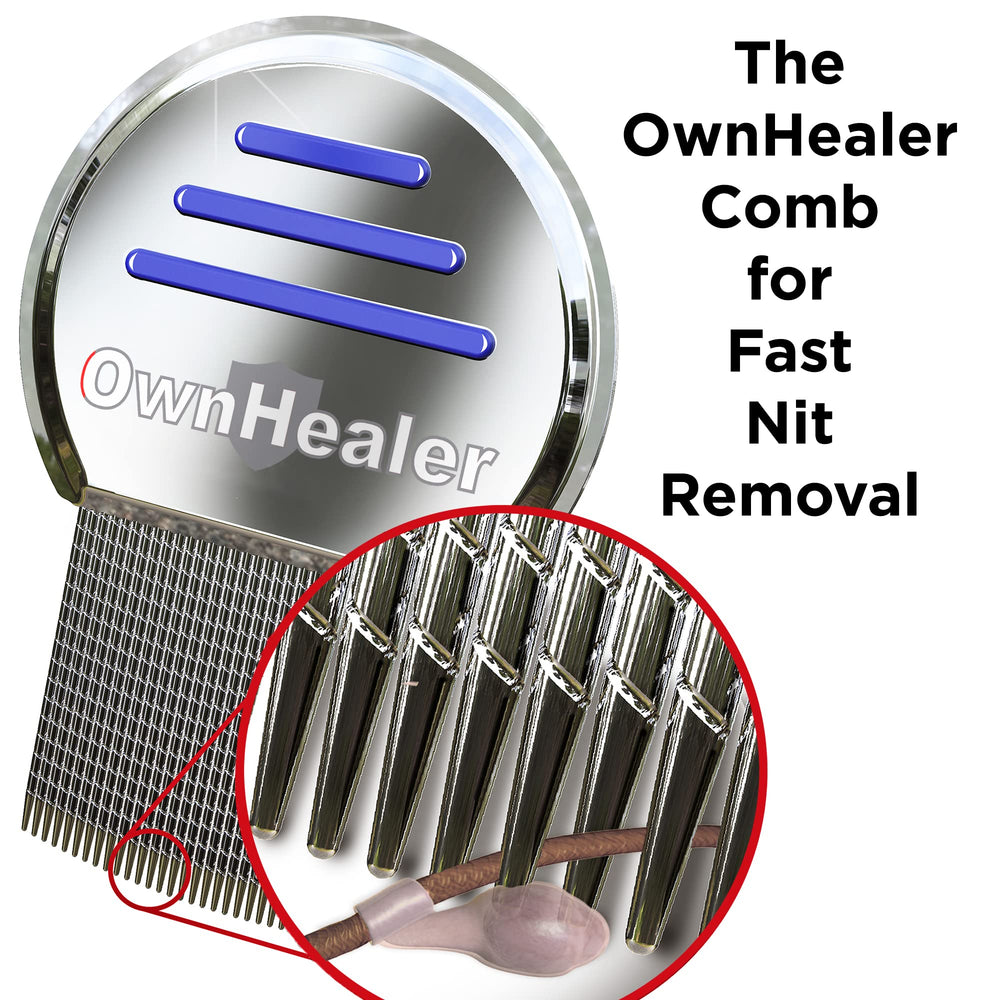 HandyHealer HEAD LICE COMB SET for Fast Nit and Lice Tr
