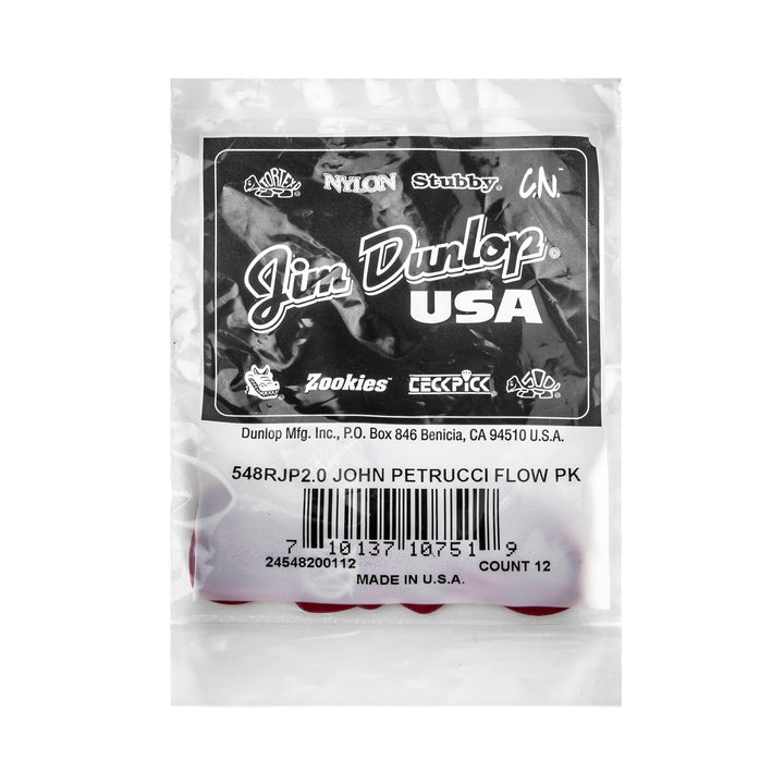 Jim Dunlop John Petrucci Flow 2.0mm 12 Pack Guitar Picks (548RJP2.0)
