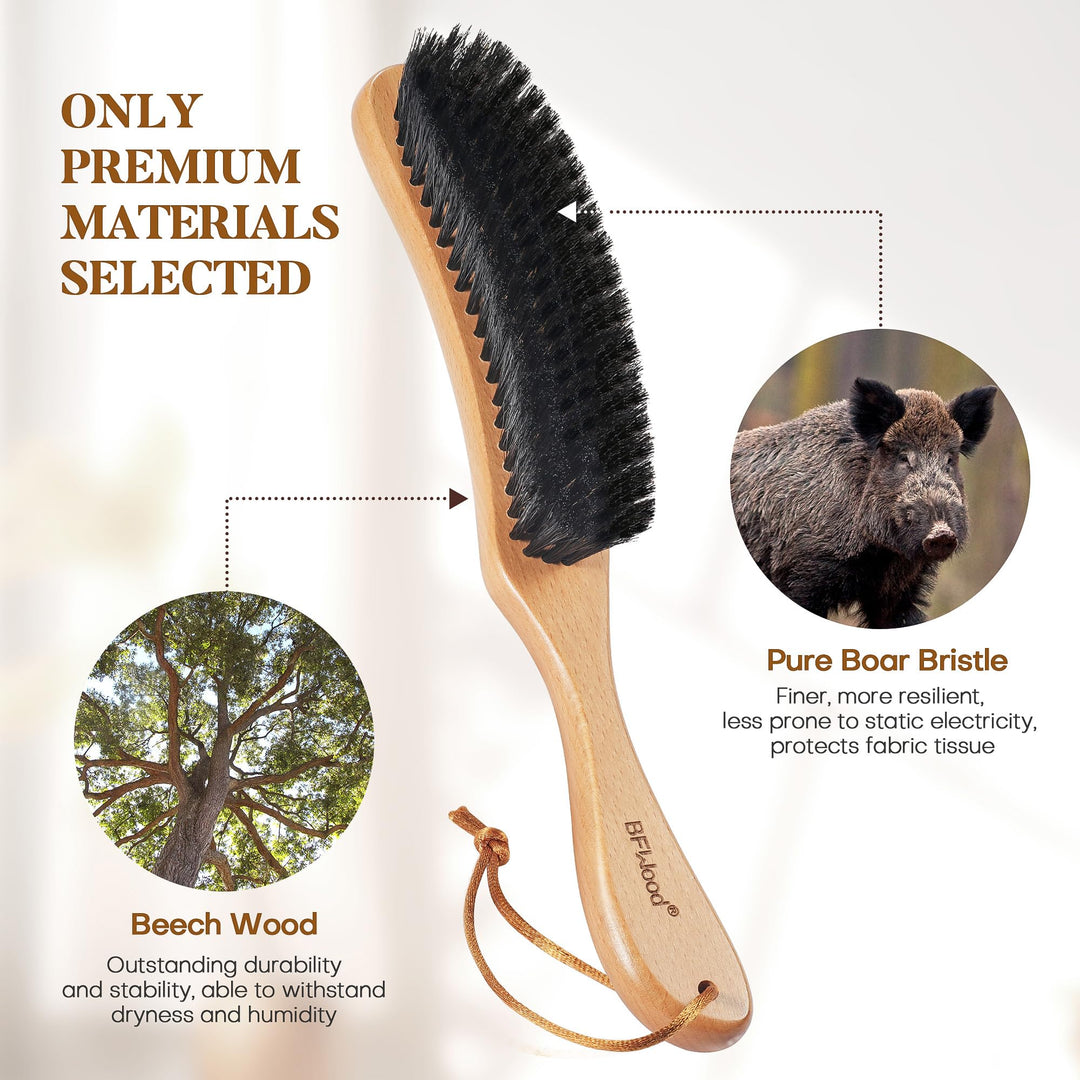BFWood Clothes Brush - Boar Bristle Hat Brush Lint Brus