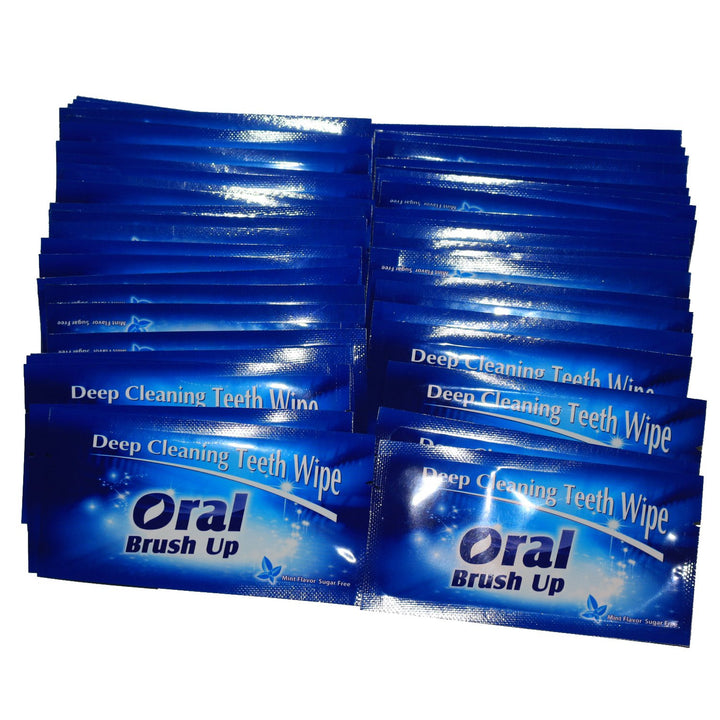 Mint Flavor Finger Teeth Wipes Disposable Brush Ups,Pac