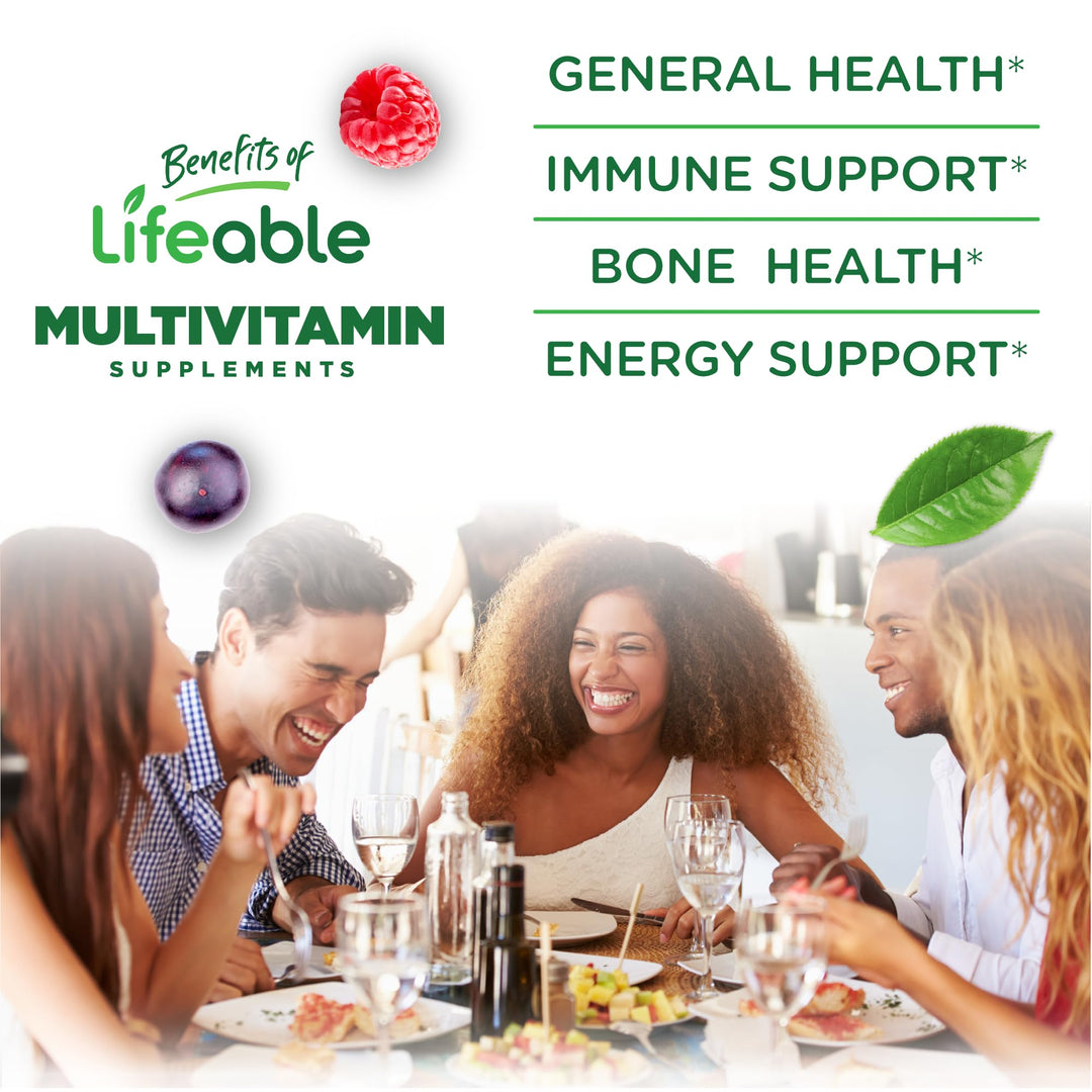 Lifeable Sugar Free Multivitamin for Men Gummies | VIT 