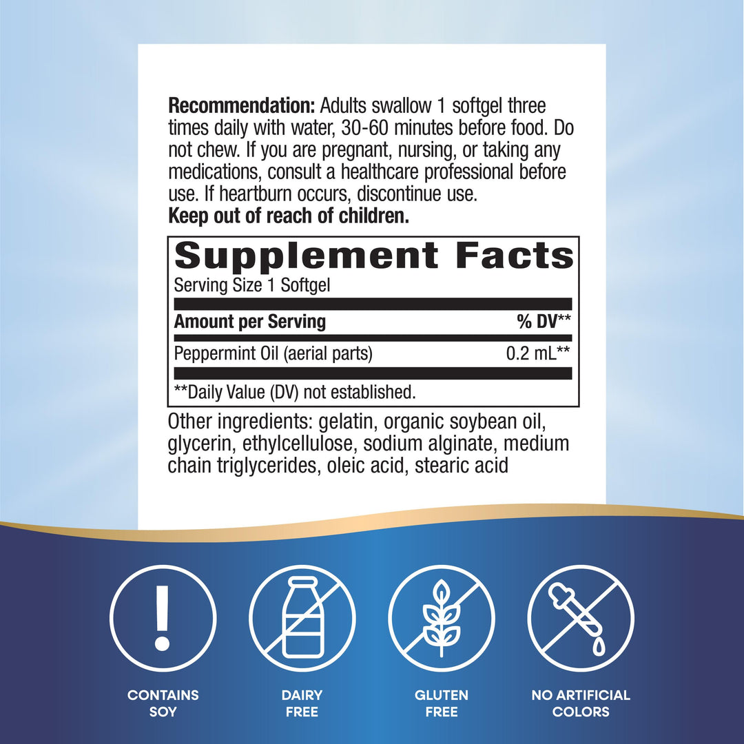 Nature&#39;s Way Pepogest Peppermint Oil, Soothes O