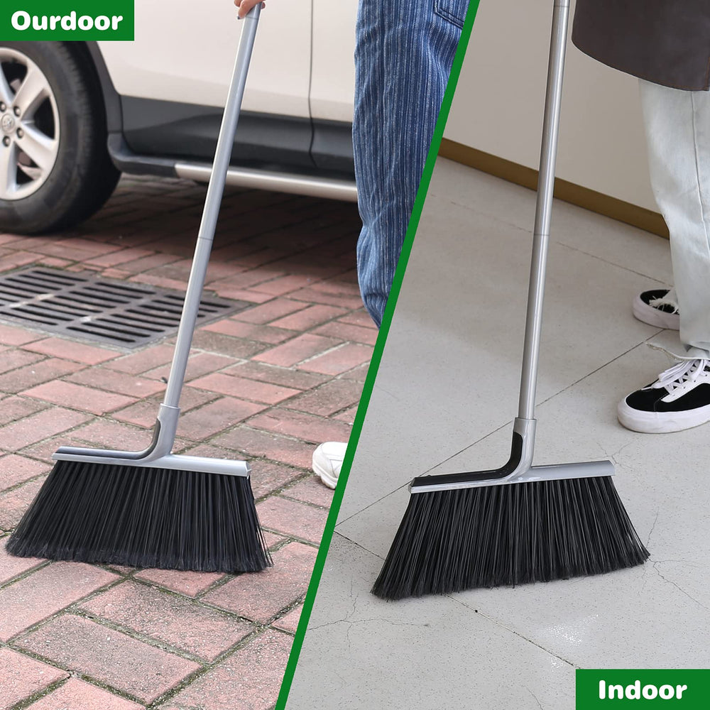 Indoor/Outdoor Broom for Floor Cleaning with 58 inch Lo