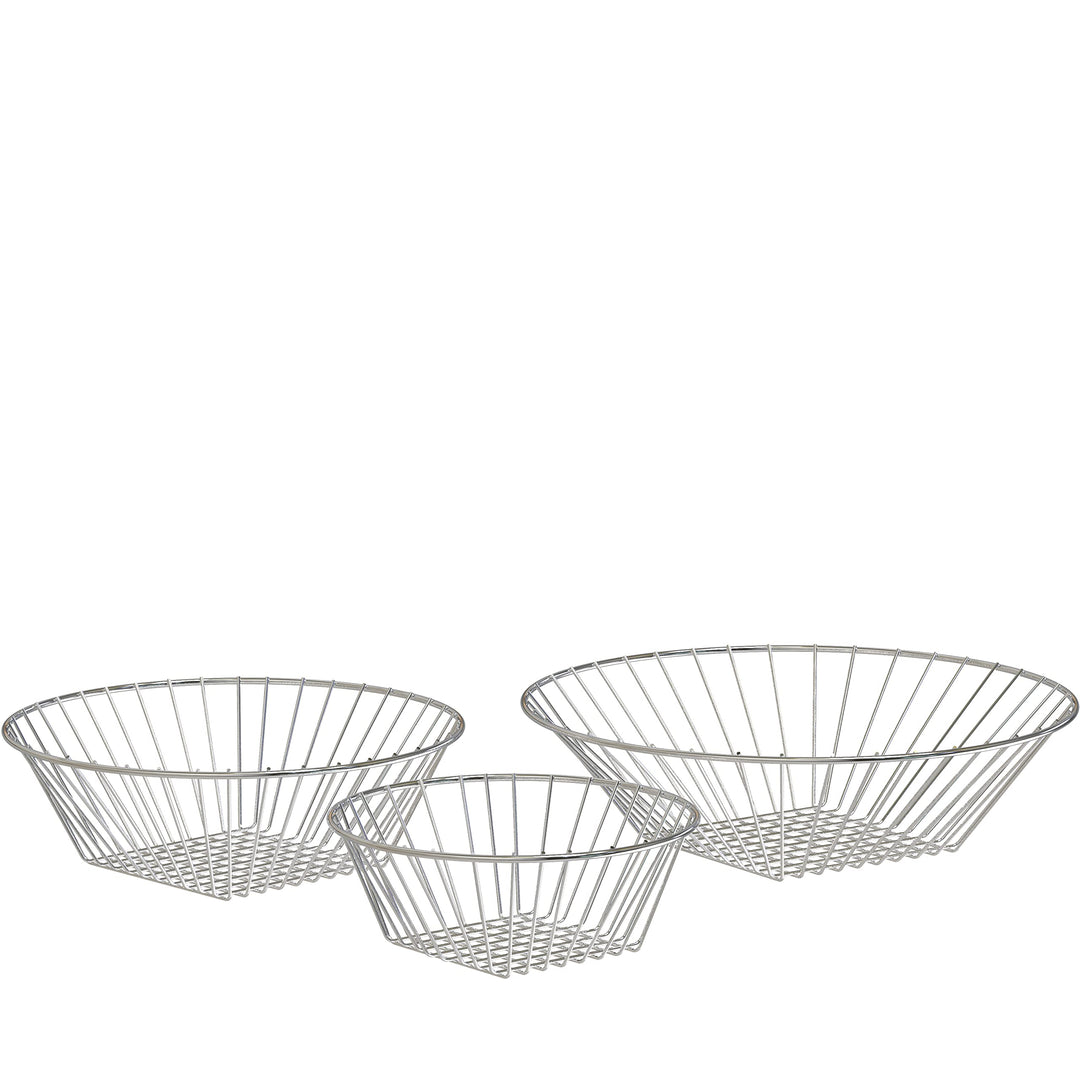 Deco Brothers Hanging Fruit Basket, 3-Tier, Chrome
