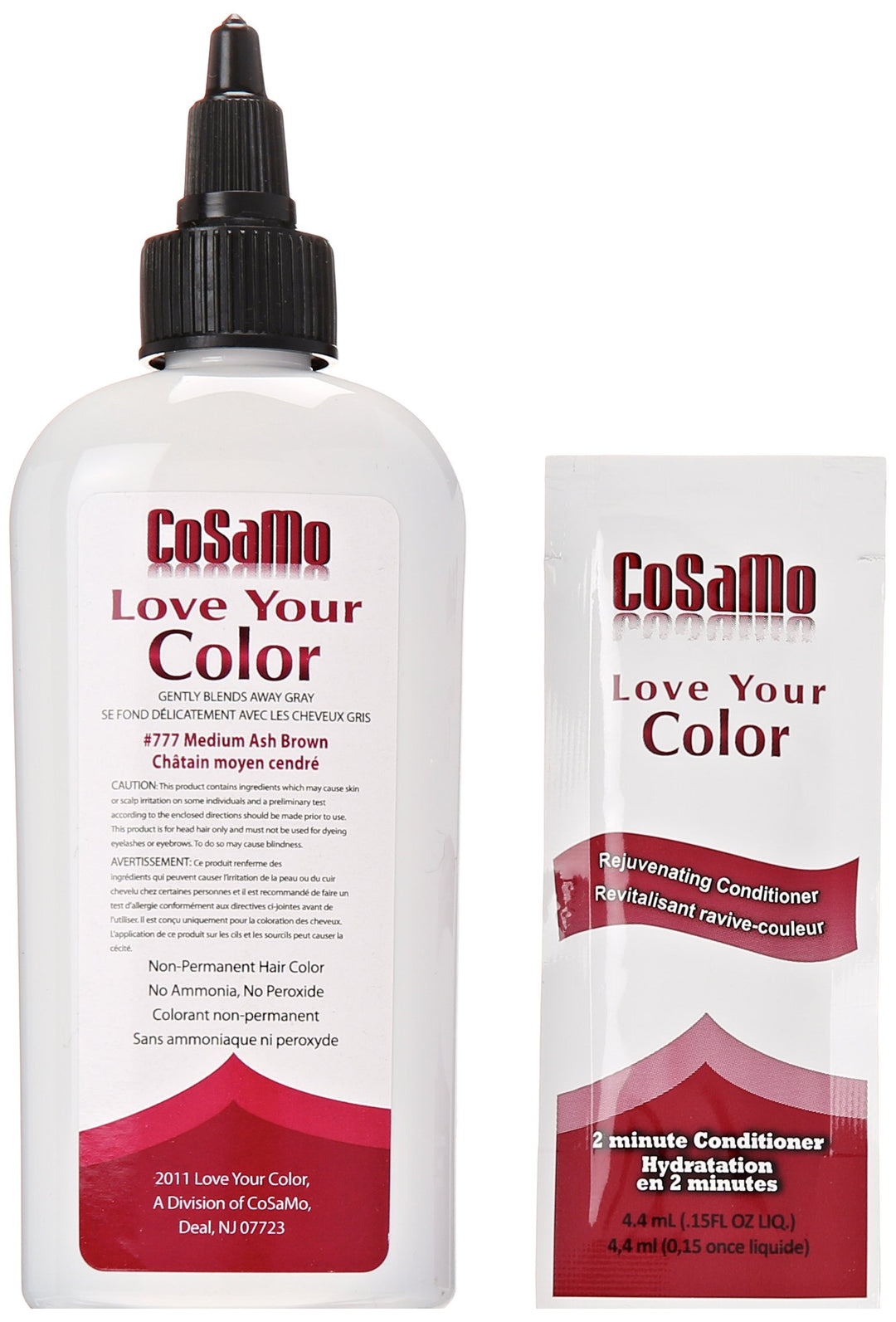 Cosamo Non Permanent Hair Color, Ash Brown, Medium