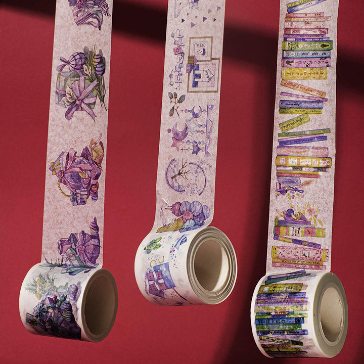 Seasonal Washi Tape Set (4 Pieces) | Cute Spring, Summer, Autumn and Winter Decorative Tapes | Floral Art Scrapbook Sticker Tape for Crafts and Planners | Wide Washi Tape Rolls for Kids