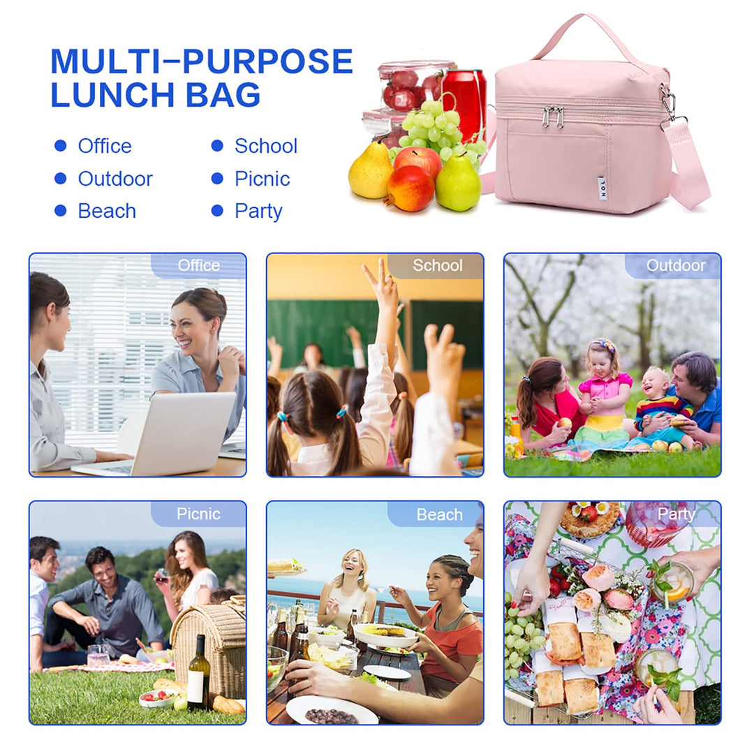 Insulated Lunch Bags for Women Cooler Bag Lightweight Nylon Waterproof Lunch Box For Work
