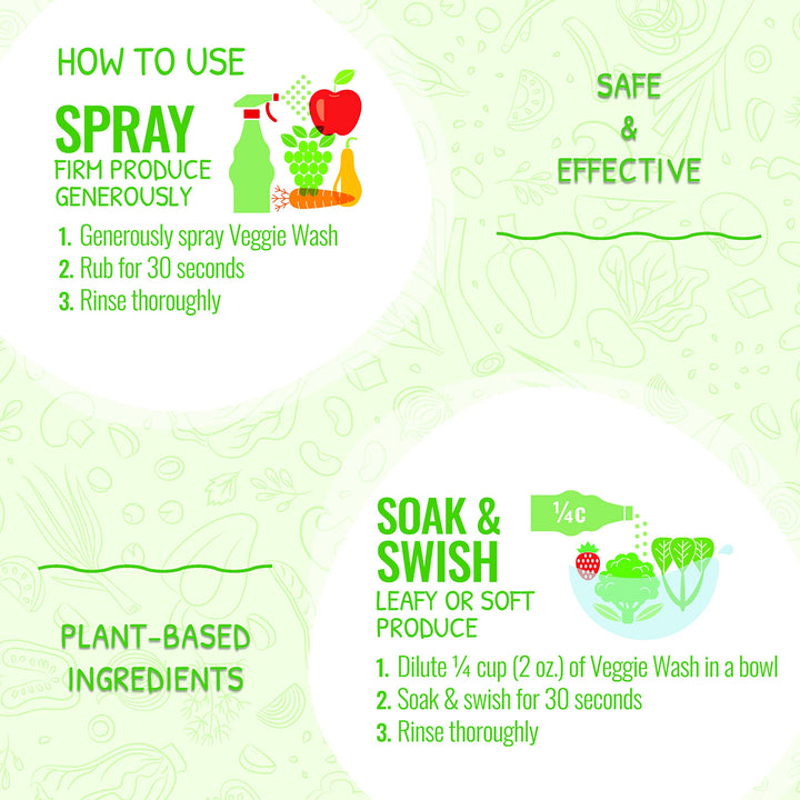 Veggie Wash Fruit &amp; Vegetable Wash, Produce Was