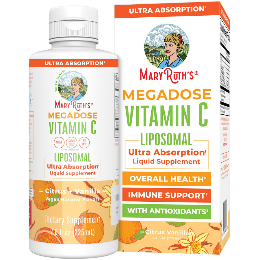 Liposomal Vitamin C | Immune Support Supplement | Megadose Vitamin C Supplement 500mg | Skin Care | Liquid Vitamin C | Vitamin E | Vegan | Non GMO | 30 Servings
