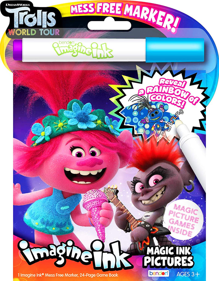 Magic Pictures Coloring Activity Books Set - Moana, Trolls World Tour &amp; Frozen II