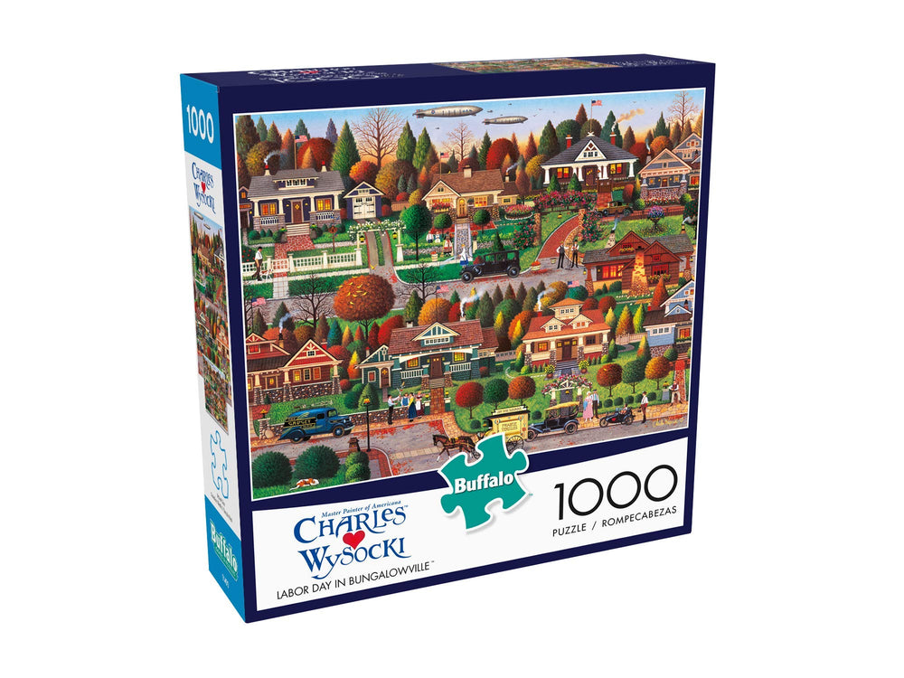 - Charles Wysocki - Labor Day in Bungalowville - 1000 Piece Jigsaw Puzzle
