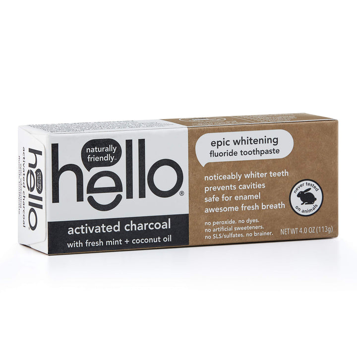 Hello Oral Care Activated Charcoal Fluoride Whitening T