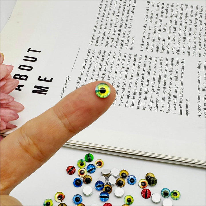 6MM 100PCS Dragon Eyes Glass Cabochon Eyes for Clay Dol