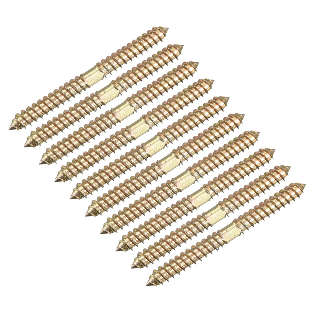 8x90mm Hanger Bolts, 12pcs Double Ended Self-Tapping Thread Wood to Wood Dowel Screws for Wood Connecting