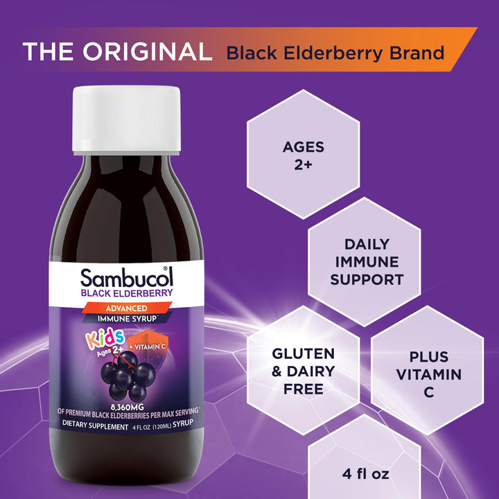 Sambucol Black Elderberry Syrup for Kids - Elderberry E