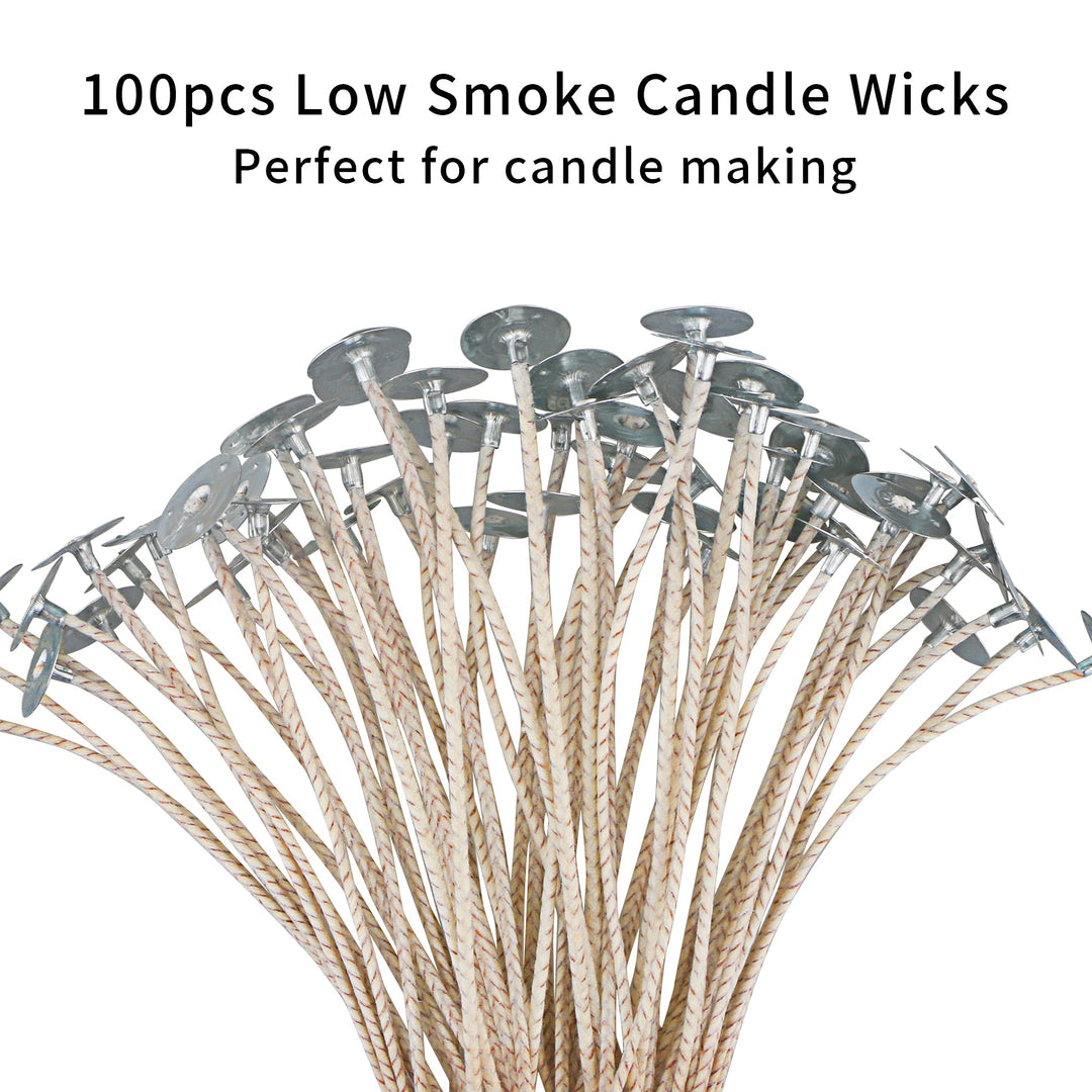 EUPNHY CD Series Candle Wicks for Soy Candles,100pcs CD 8 6 Pretabbed Wicks,Cotton & Paper Wicks for Candle Making.