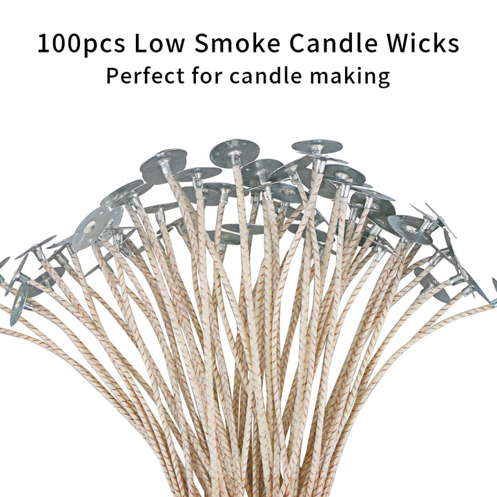 EUPNHY CD Series Candle Wicks for Soy Candles,100pcs CD 8 6 Pretabbed Wicks,Cotton & Paper Wicks for Candle Making.