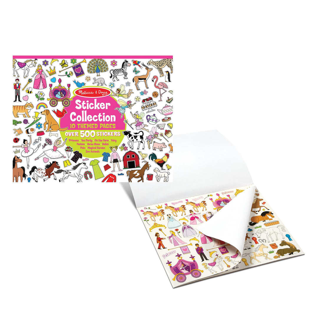 Melissa &amp; Doug Sticker Collection Book: Princesses, Tea Party, Animals, and More - 500+ Stickers - FSC Certified