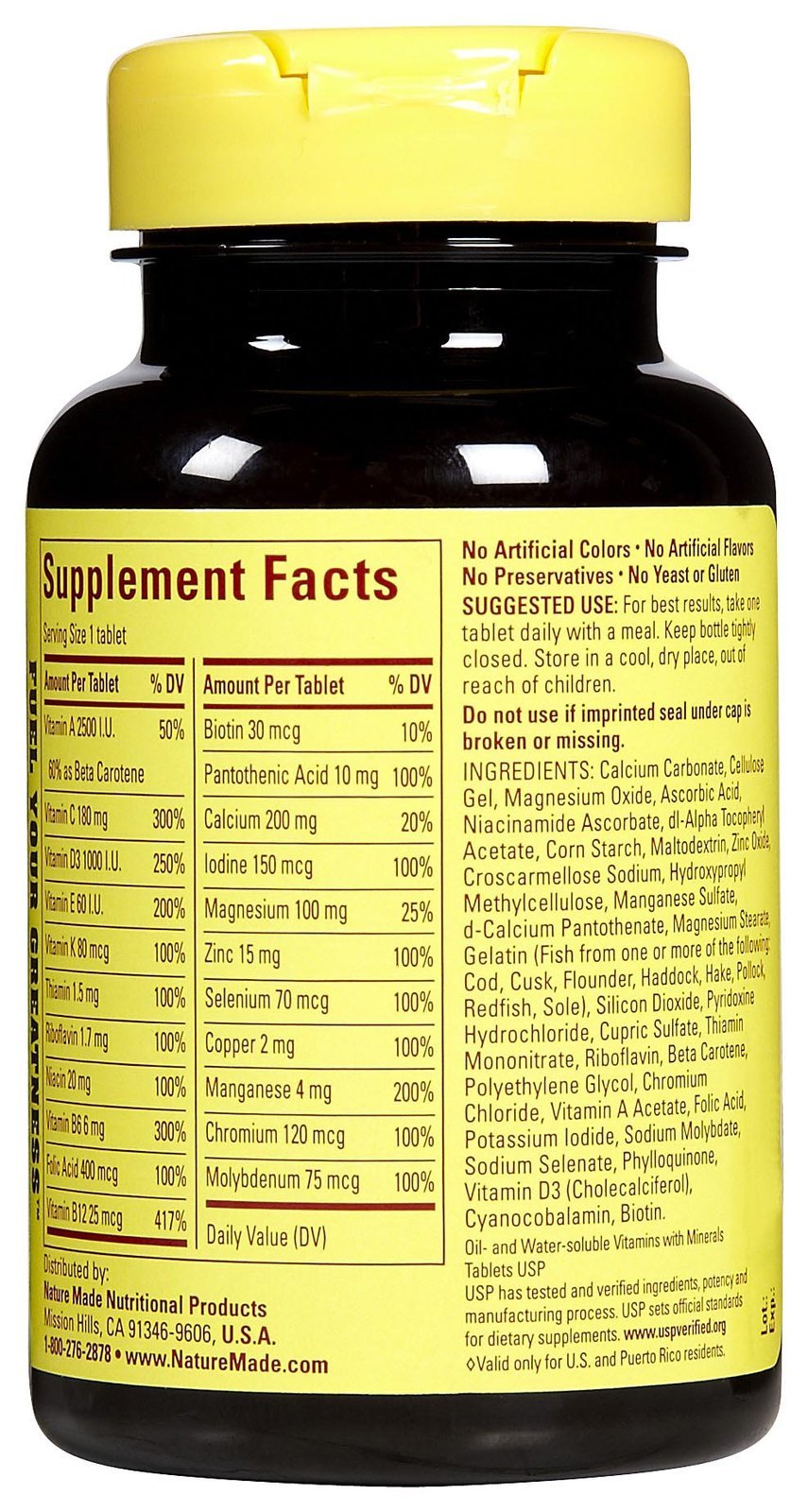 Nature Made Women's Multivitamin 50+ Tablets, 90 Co