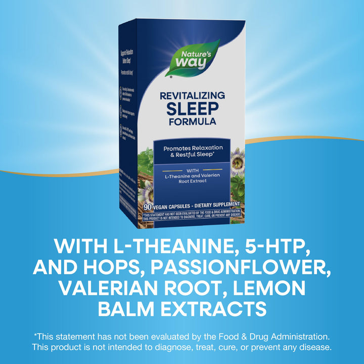 Nature&#39;s Way Fatigued to Fantastic! Revitalizing Sleep Formula, Promotes Restful Sleep*, 90 Capsules