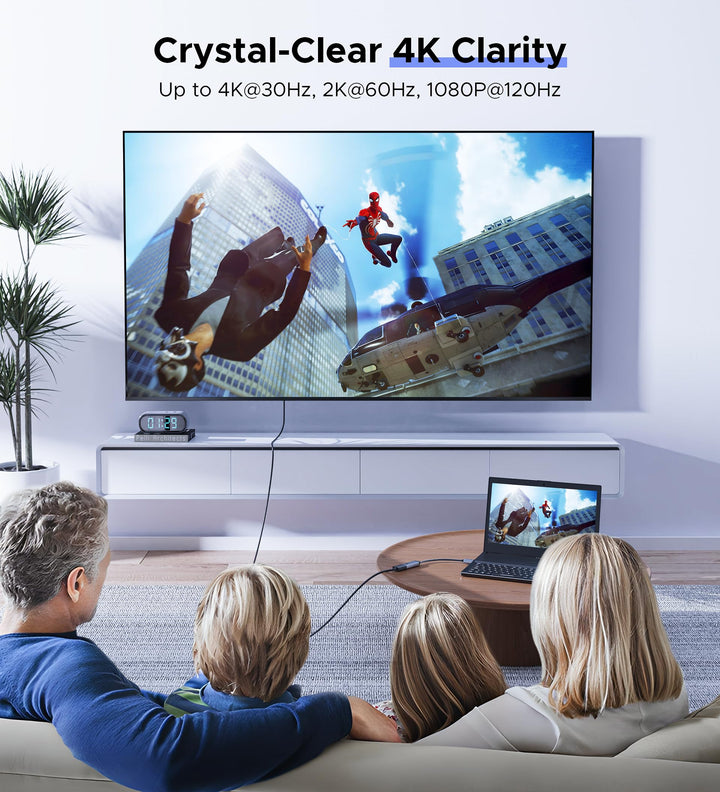 DisplayPort to HDMI Adapter 2-Pack (4K, UHD), [24K Gold-Plated, Slim Aluminum Shell] Display Port to HDMI/DP to HDMI Adapter for Lenovo, DELL, HP, ThinkPad, GPU, AMD, NVIDIA&amp;More