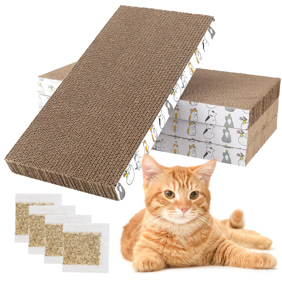 Cat Scratcher 4 PCS Cat Scratch Pad Reversible Scratcher Scratching Texture Design Durable Scraper