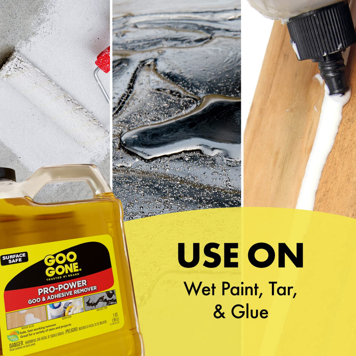 Pro-Power - 32 Ounce 2 Pack - Professional Strength Adhesive Remover, Removes Stickers, Tape, Grease and More