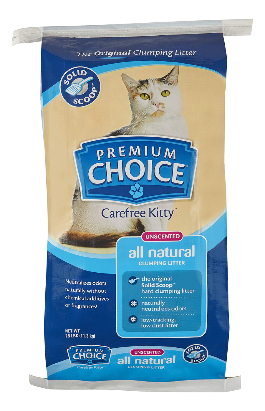 Carefree Kitty Unscented All-Natural Clumping Cat Litter - 25lb Bag (Packaging May Vary)