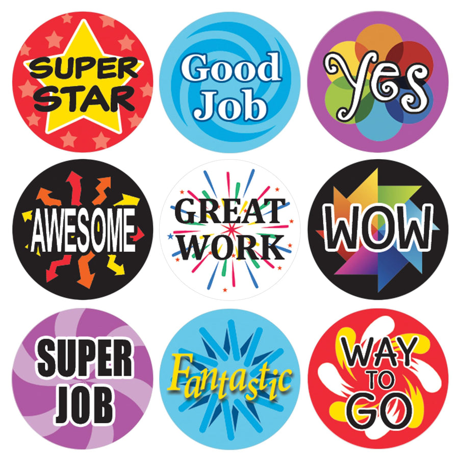Teacher Reward Motivational Stickers for Children (Set of 1,080)