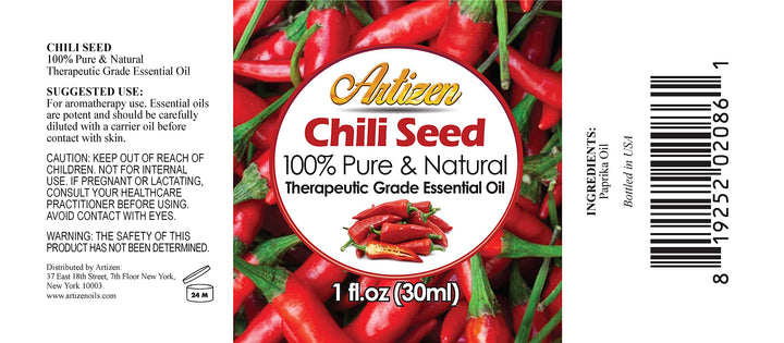 Chili Seed Essential Oil (100% PURE &amp; NATURAL - UNDILUTED) Therapeutic Grade - Huge 1oz Bottle - Perfect for Aromatherapy, Relaxation, Skin Therapy &amp; More!