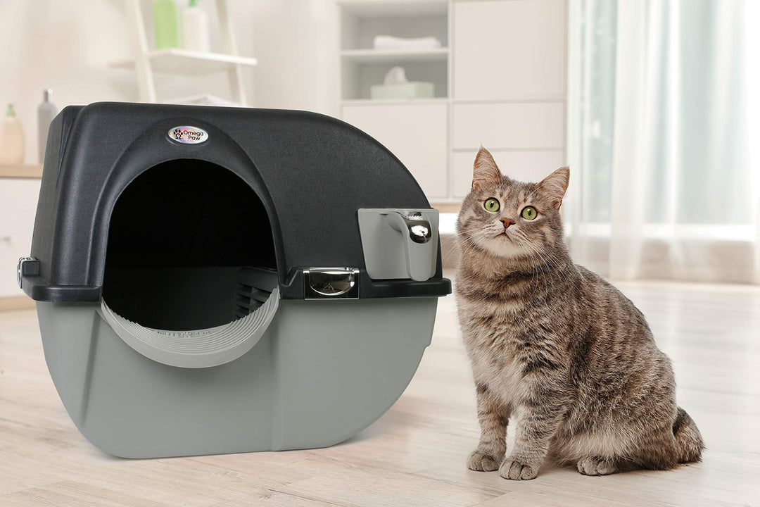 Elite Self Cleaning Roll &#39;n Clean Litter Box, Midnight Black, Large (EL-RA20-1)