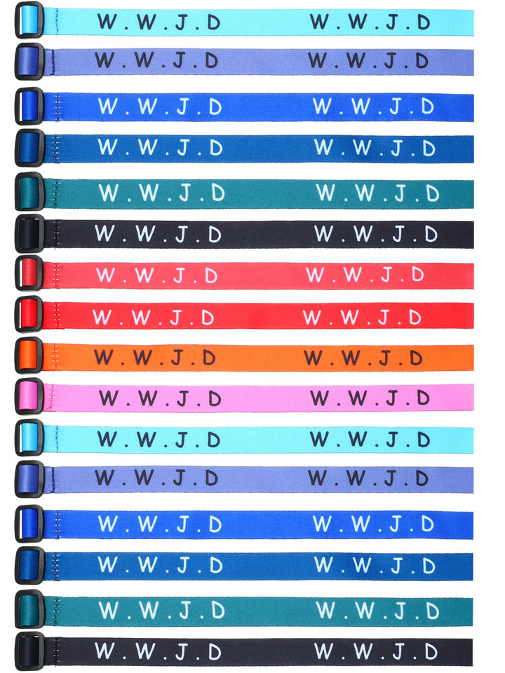 Juinte 100 Pieces WWJD Bracelets What Would Jesus Do Br