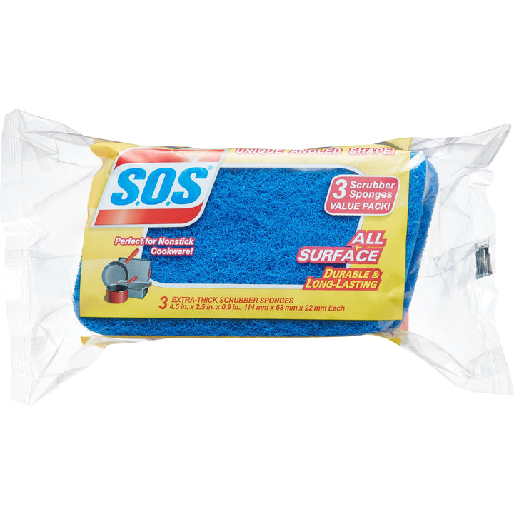 S.O.S. All Surface Sponge, Pack of 3