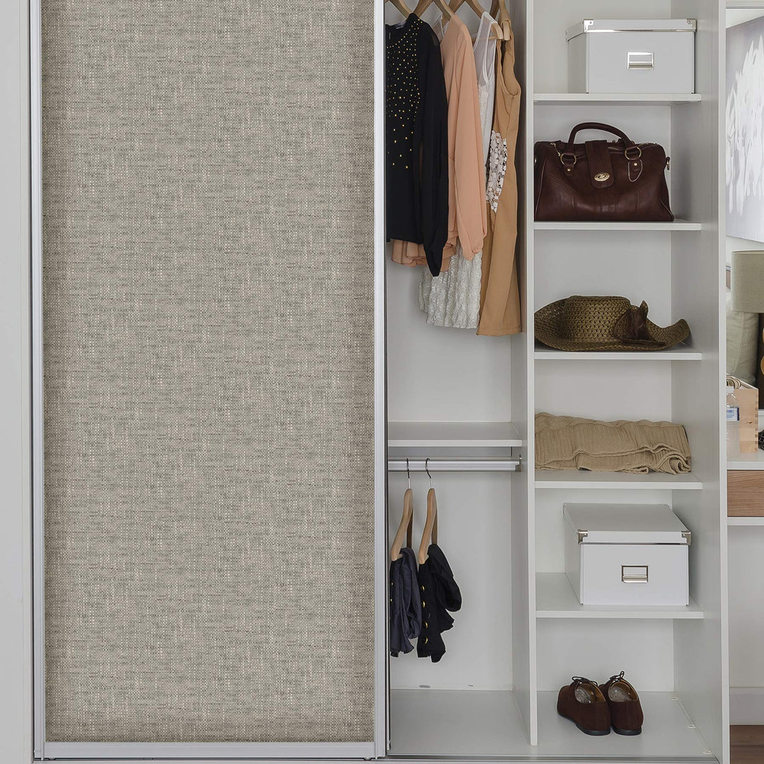 NU2873 Poplin Texture Peel &amp; Stick Wallpaper, Grey