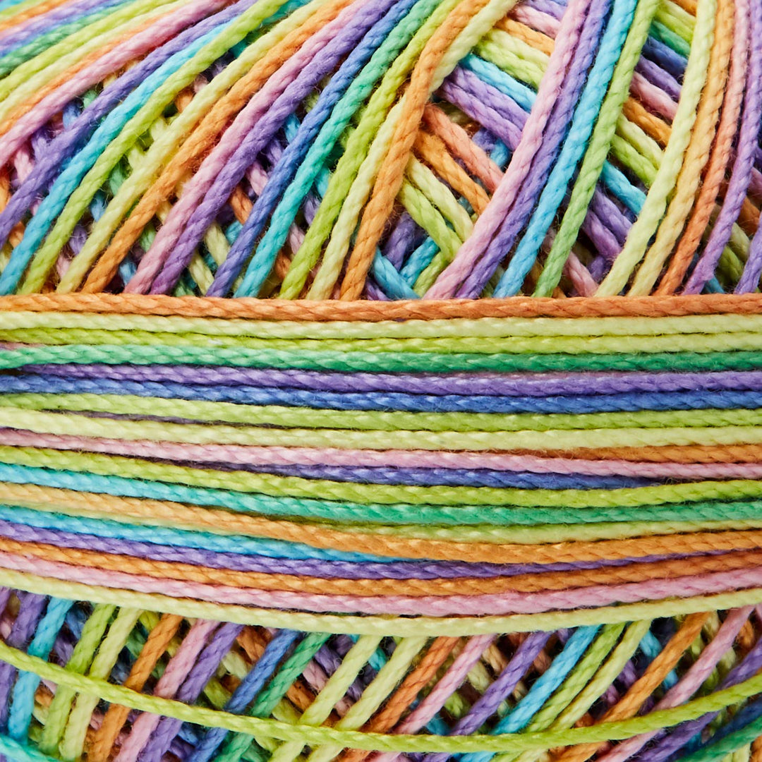 Lizbeth Egyptian Cotton Crochet, Tatting, Knitting Thread Size 3 (50 Grams 120 Yards) – HH03153, Rainbow Taffy