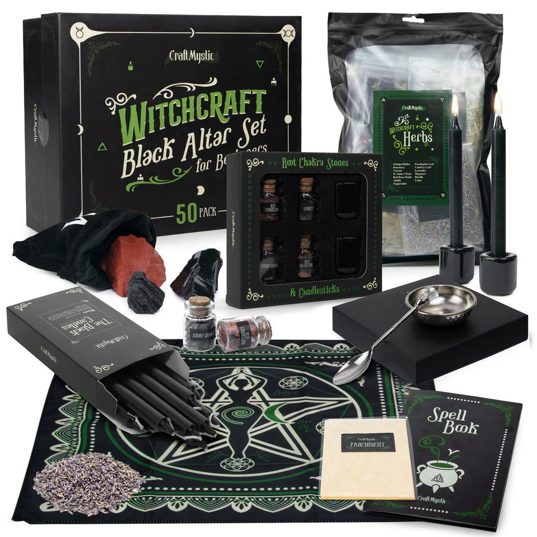 Witchcraft Supplies Wiccan Tools for Beginners - 50 Set