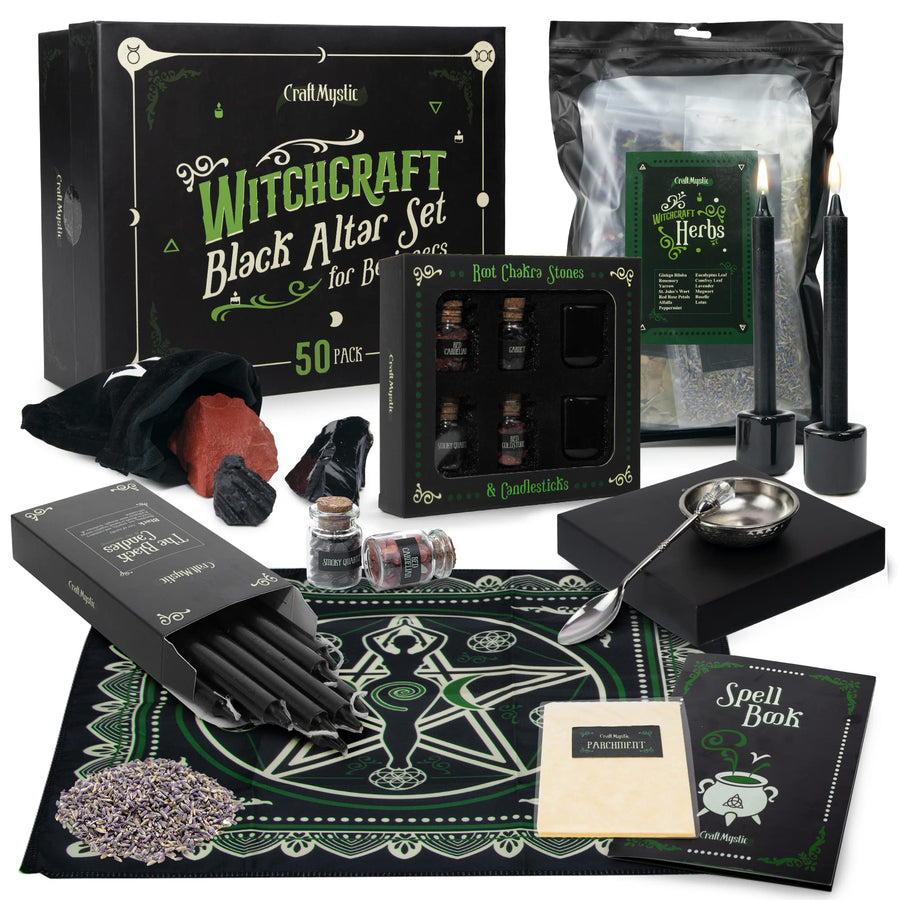 Witchcraft Supplies Wiccan Tools for Beginners - 50 Set