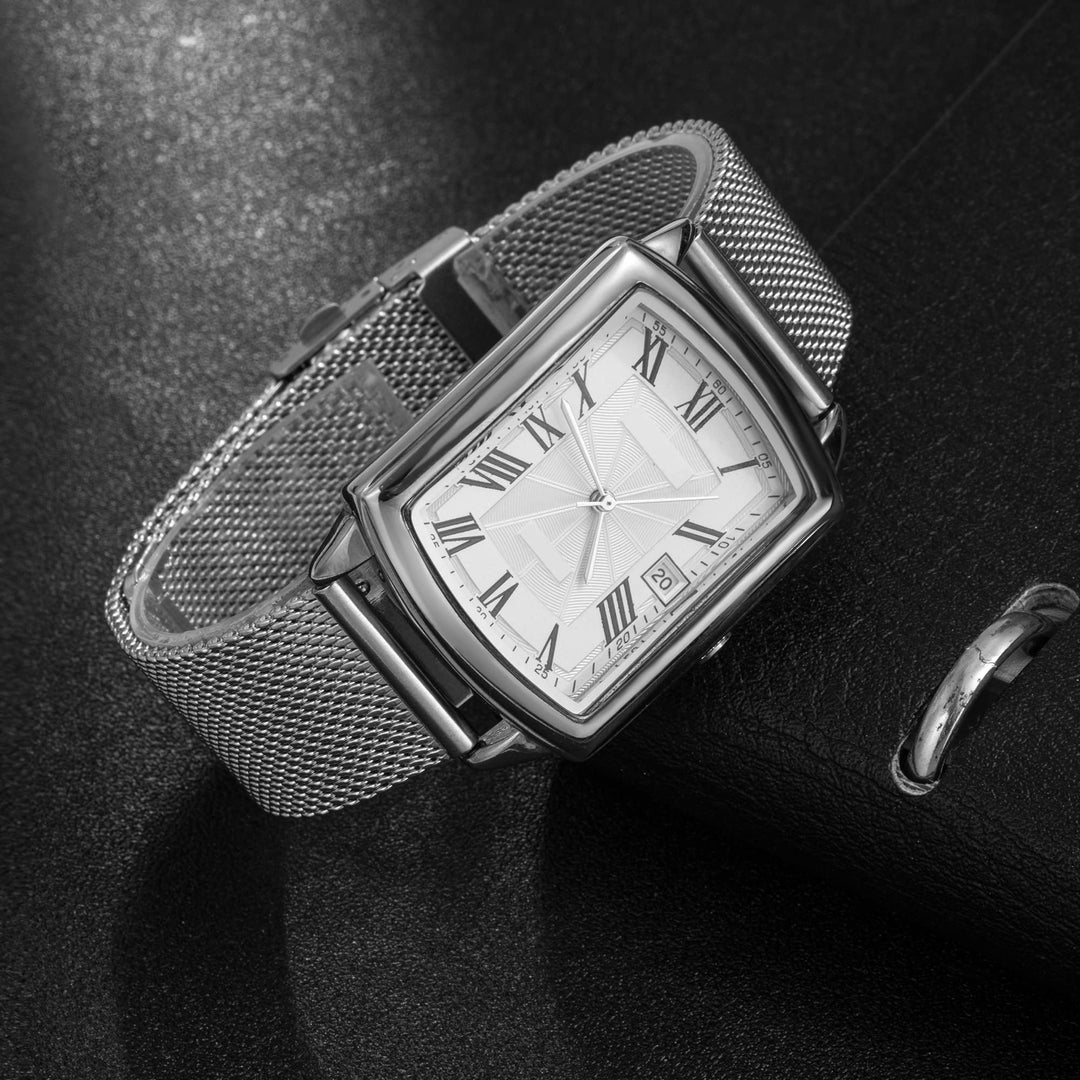 Stainless Steel Mesh Watch Band 20mm for Men Women Quick Release Adjustable Mesh Watch Straps Silver