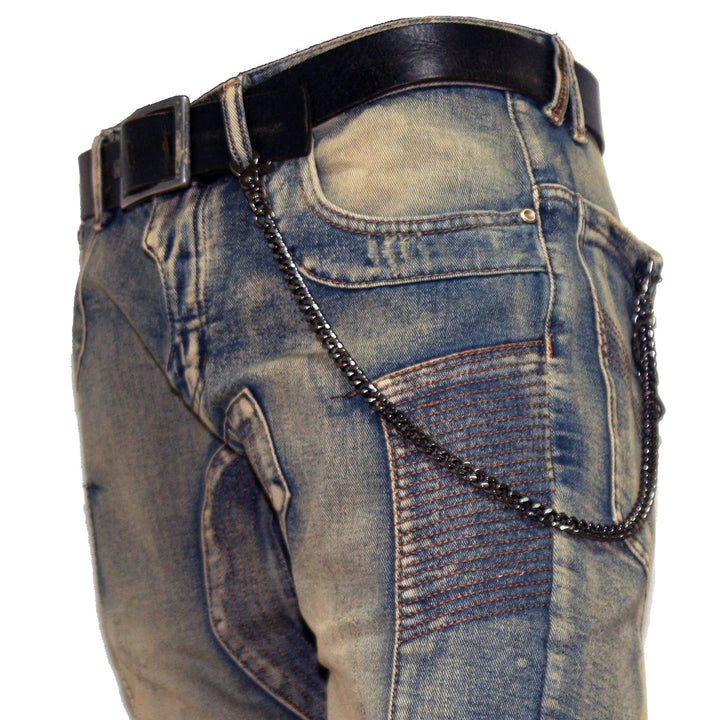 Basic Strong Leash Biker Trucker Key Jean Wallet Chain (17) BLACK CS146