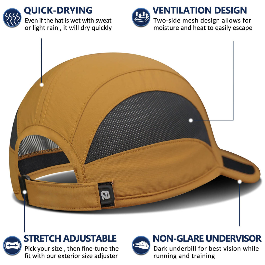 GADIEMKENSD Running Hats for Mens Baseball Cap Quick Dr