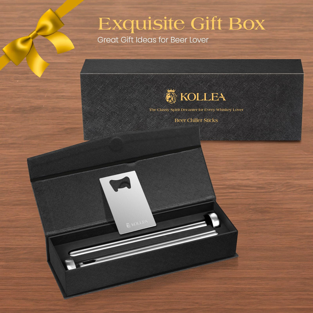 Beer Gifts for Men Dad, Kollea 2 x Beer Chiller Sticks 