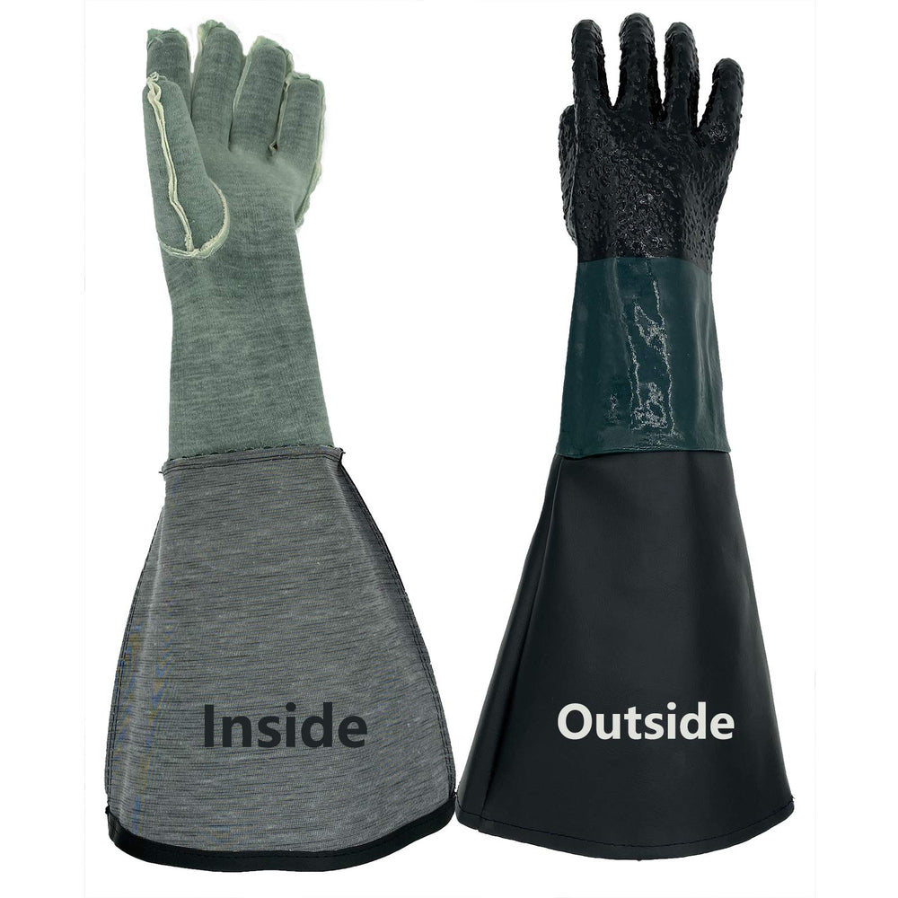 Rubber Sandblaster Gloves for Abrasive Blasting be Used on Sandblast Cabinet Sand Blasting Gloves With Particle