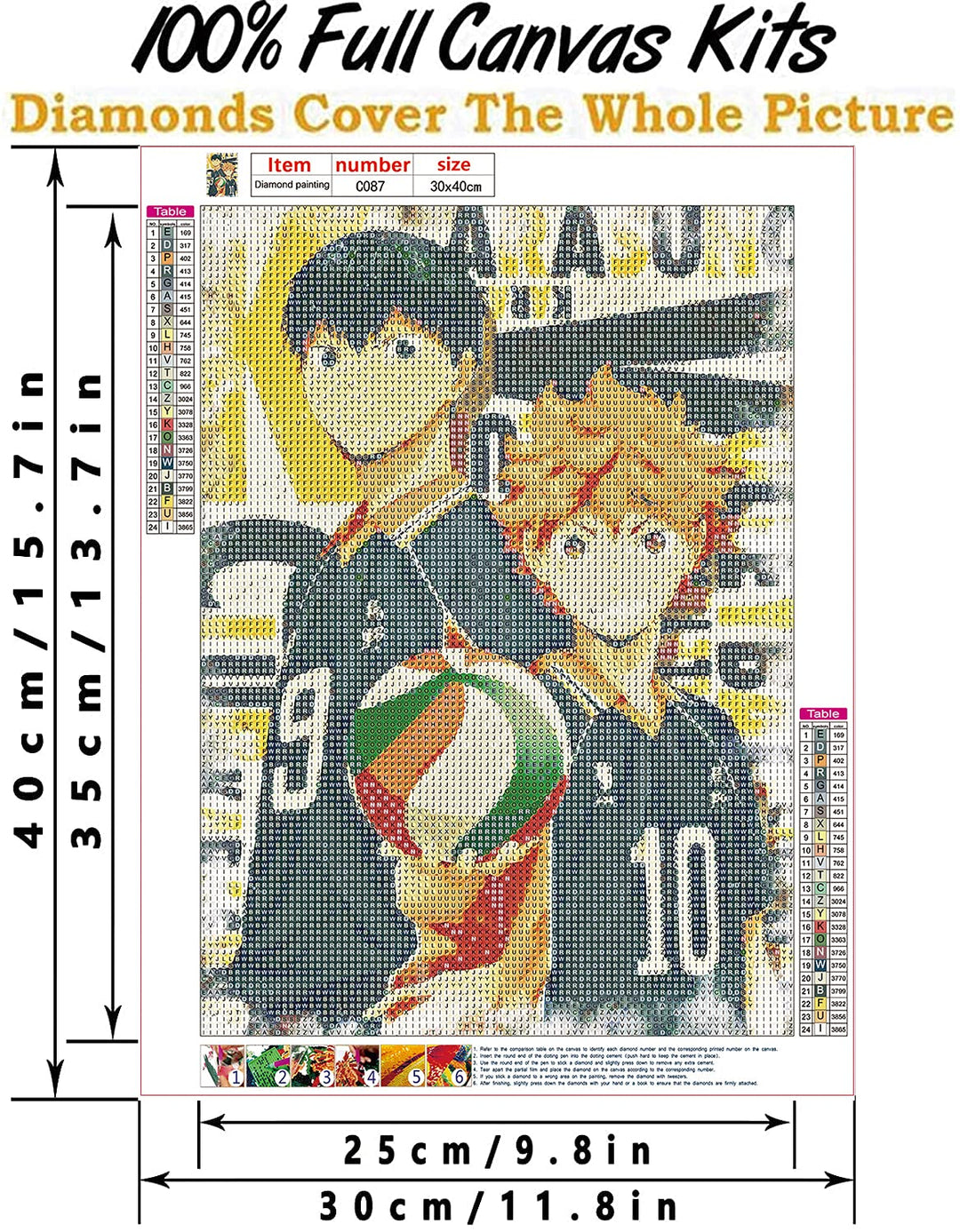 SaxSauly DIY 5D Diamond Painting Anime by Number Kits F