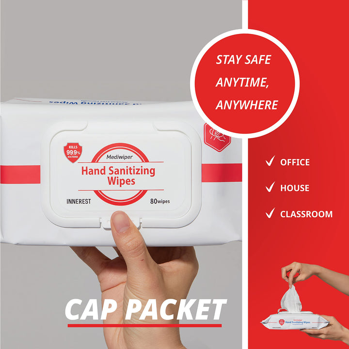Refreshing Wet Wipes Alcohol-Free Wipes Travel Size to 